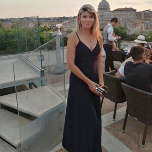 Evening dress dark blue